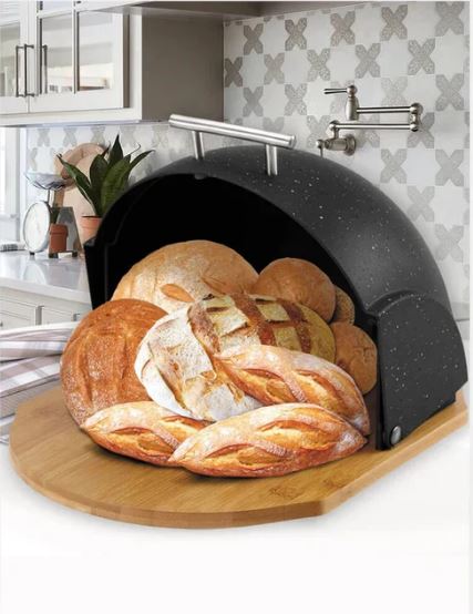 Bread Box Pastry Storage Container. Modern Design Bread Box Wood
