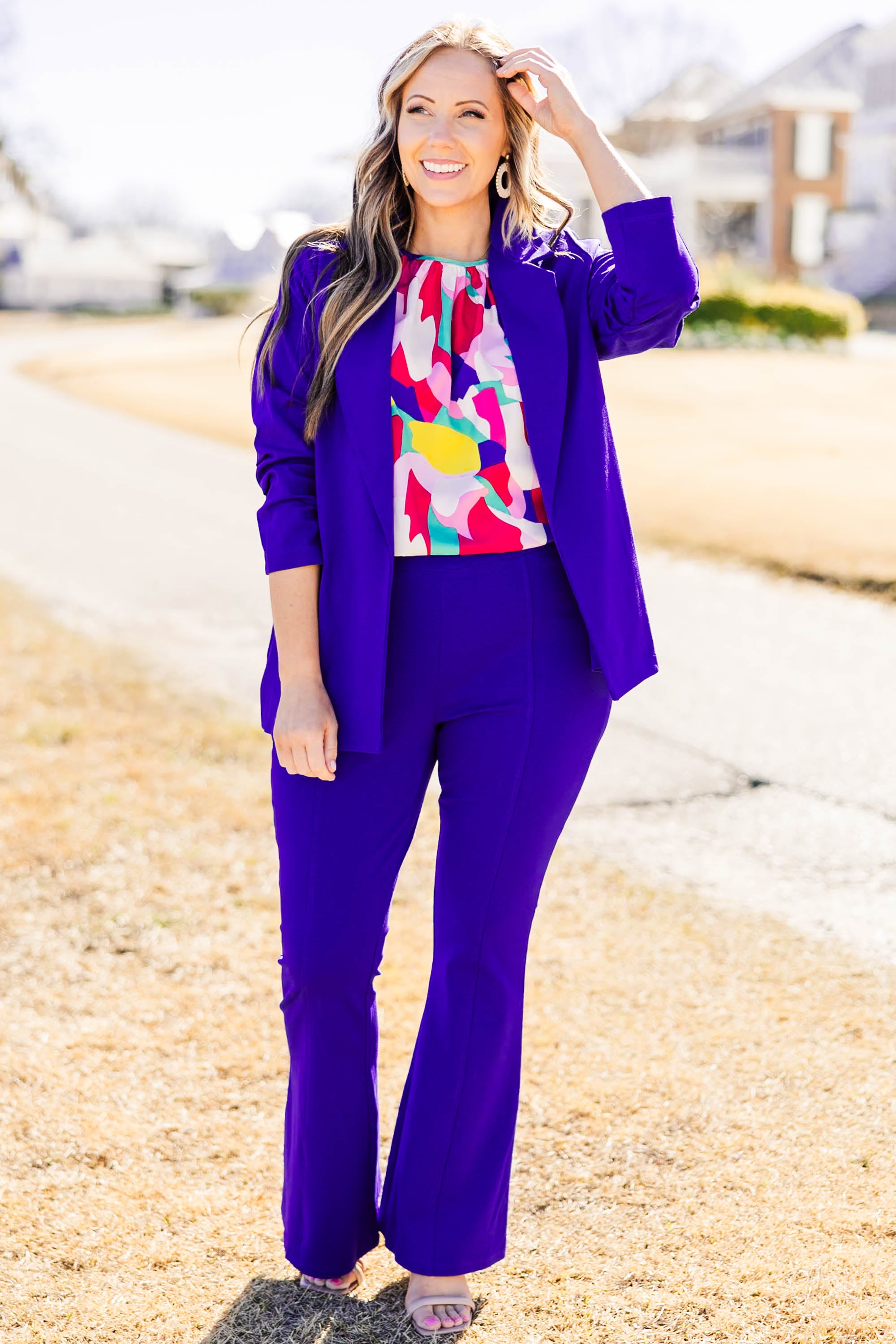 Deep Dive Flare Pants. French Royal