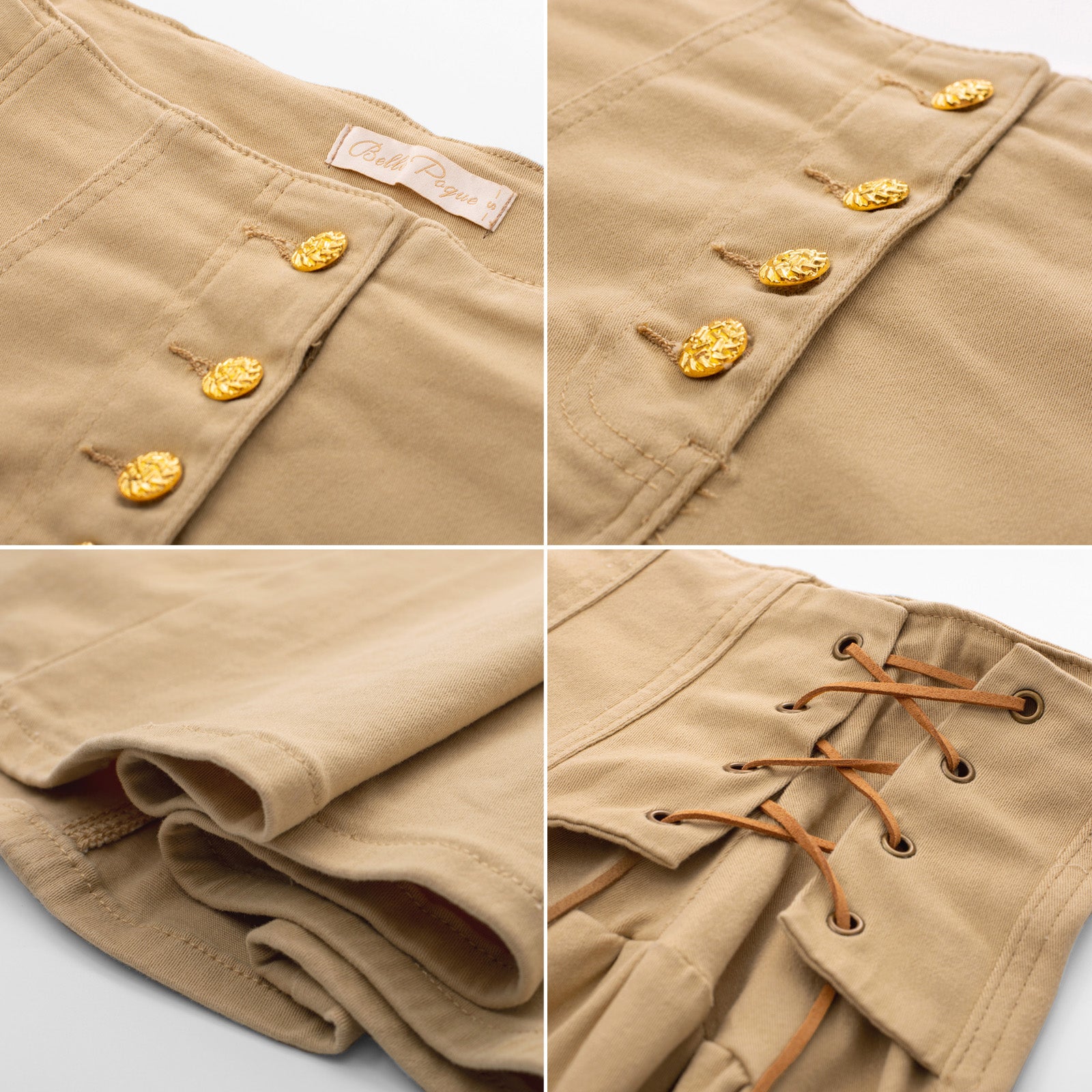 Vintage Midi Jean Denim Skirt for Women Button Front High Waist A Line Casual Flare Stretch