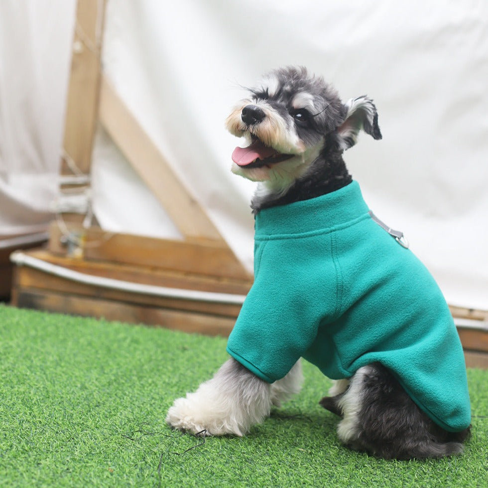 Two-Legged Fleece Solid Color Jacket Coat