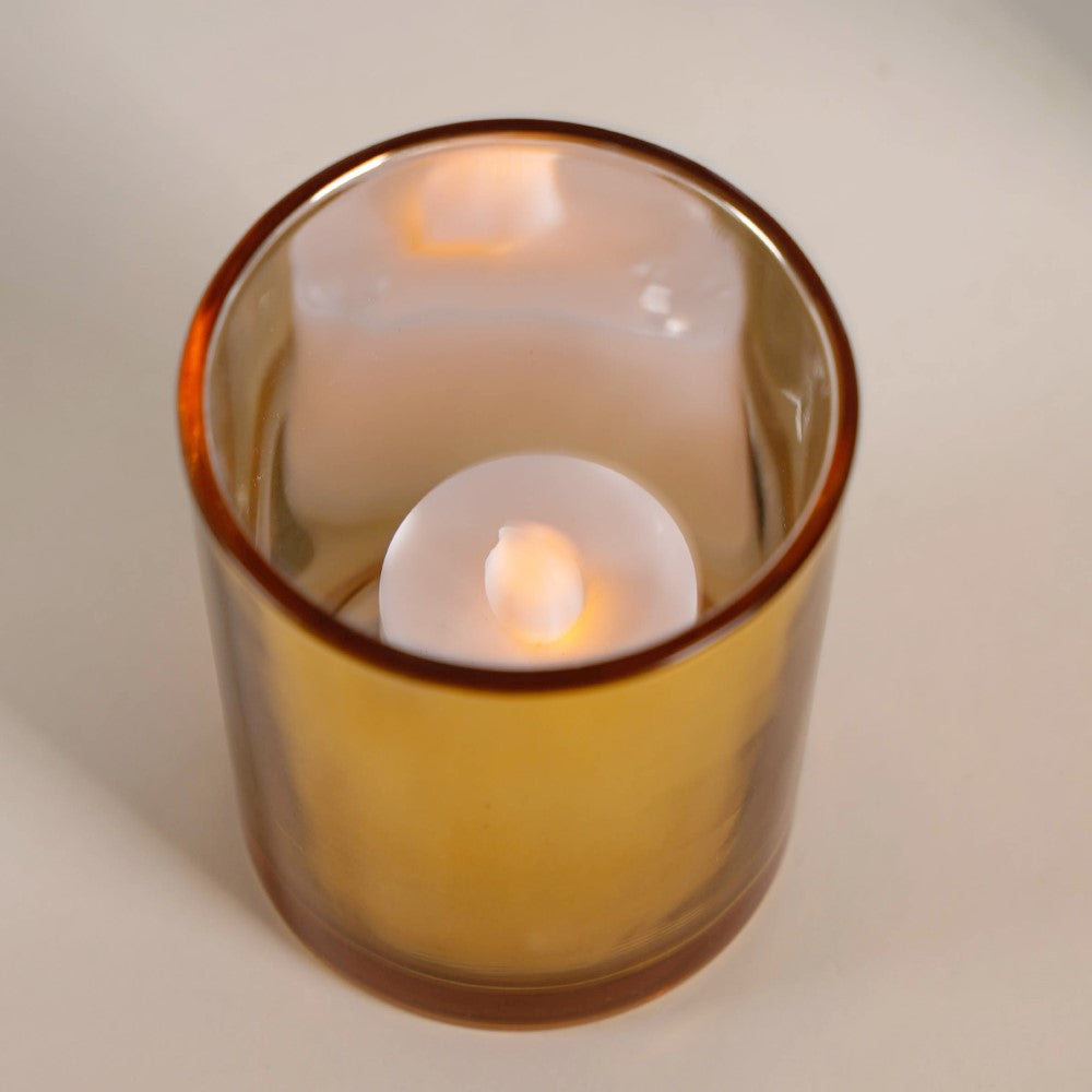 Gold Glass Votive Candle Holder Set Of 4