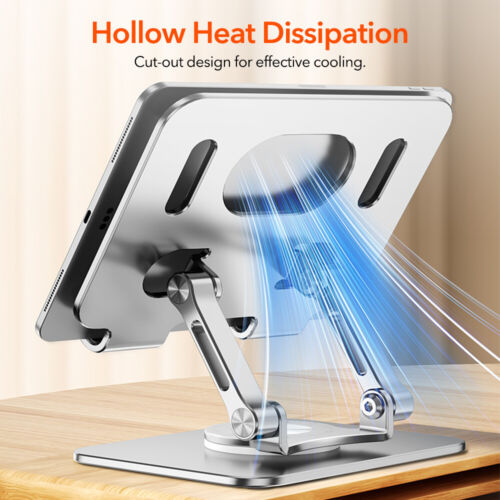 Aluminum Alloy Laptop Stand Foldable 360° Rotation Anti Slip Tablet Holder Notebook Lifting Cooling Holder