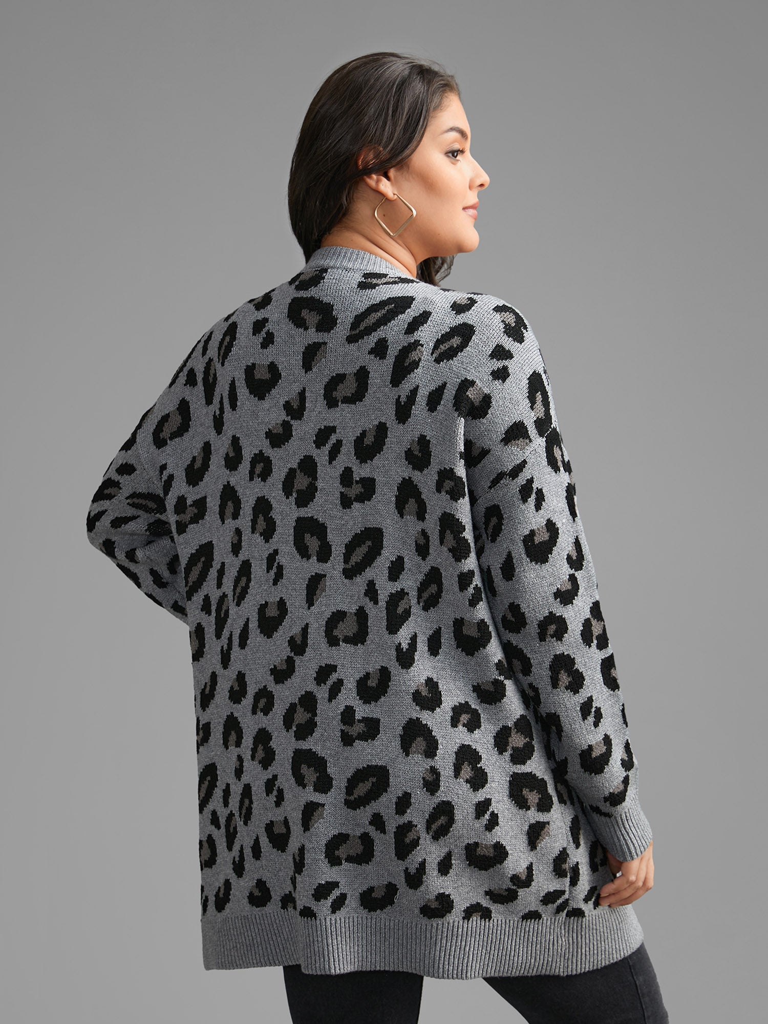 Supersoft Essentials Leopard Print Kimono Collar Cardigan