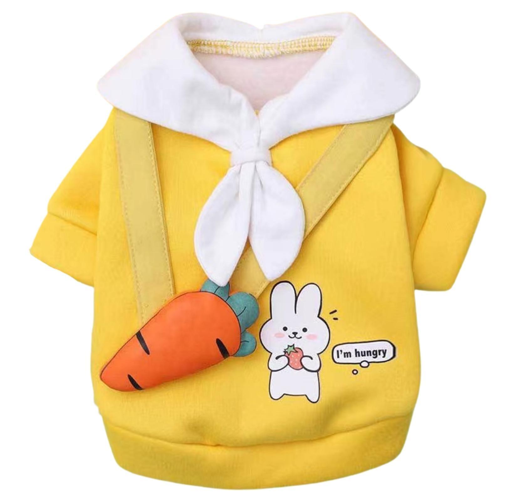 Cute Cartoon Pet Sweater with Crossbody Bag