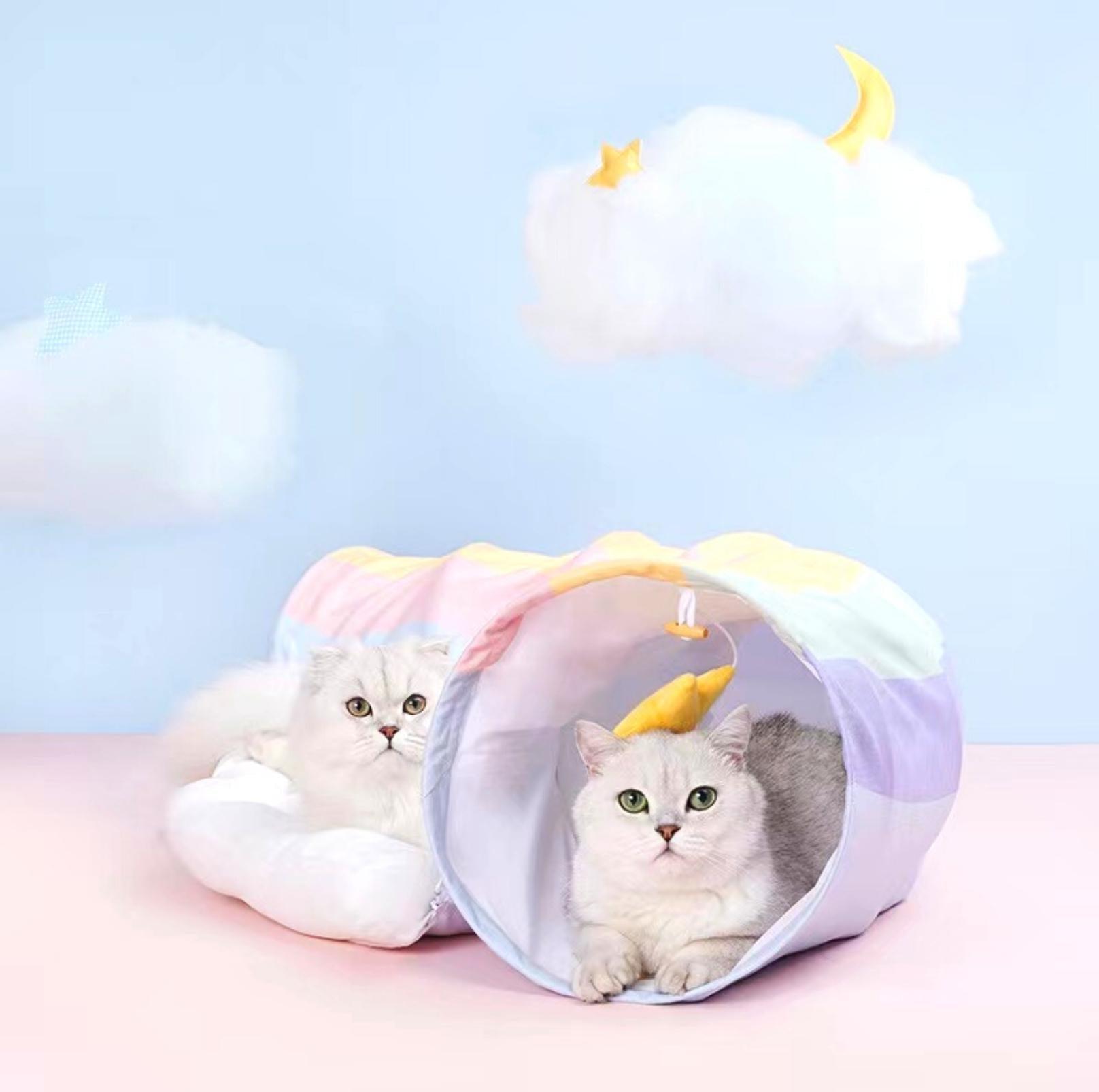 Tunnel Toys and Removable Cat Bed