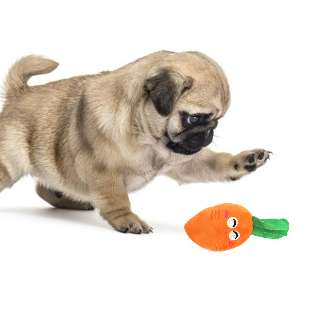 Stuffed Carrot Squeaking Toys For Dogs