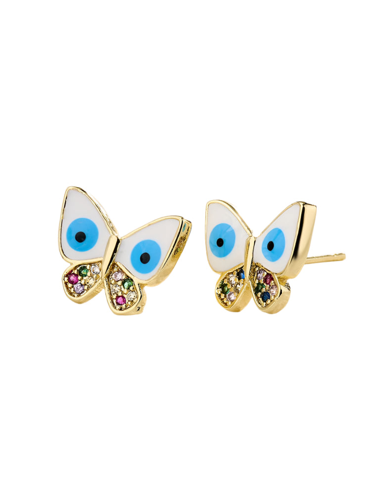 Butterfly Earrings with Zirconia