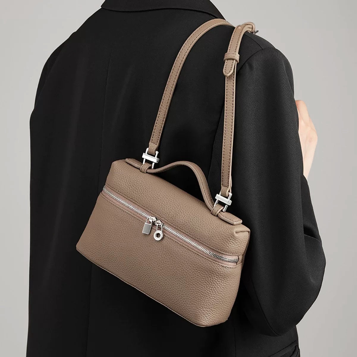 Boxy Glamour Leather Bag
