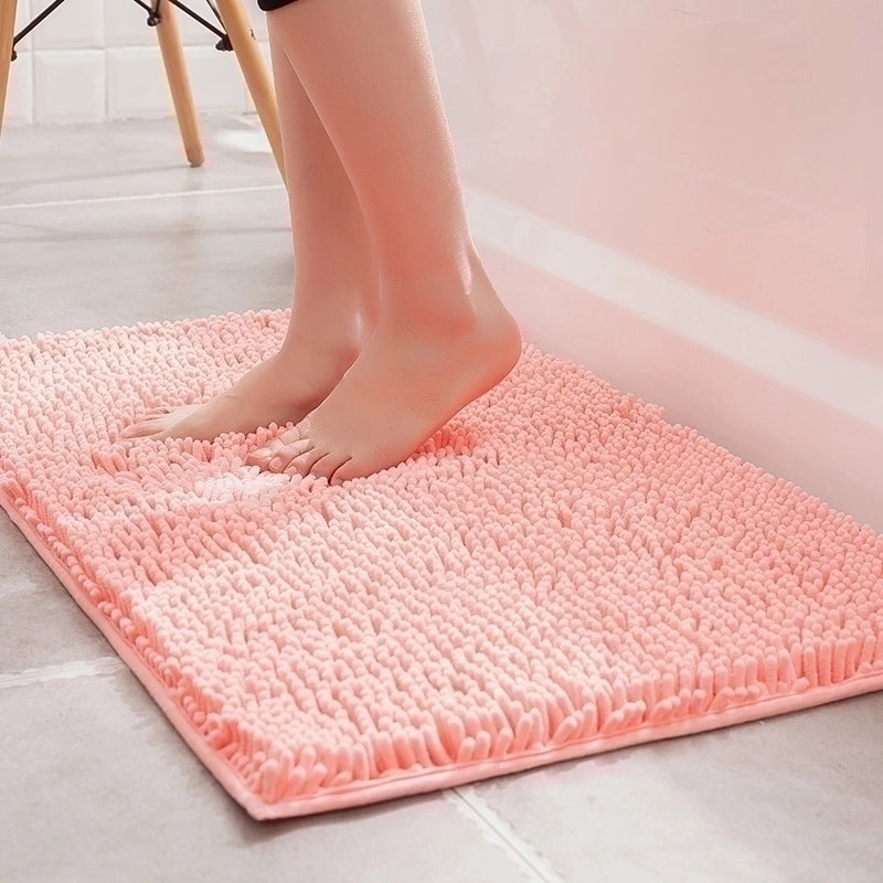 Fashion Solid Color Polyester Floor Mat
