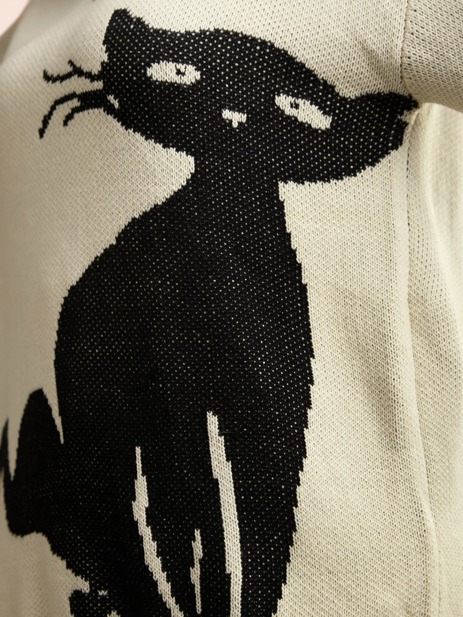 Mystic Cat Knit Crew Neck Pullover
