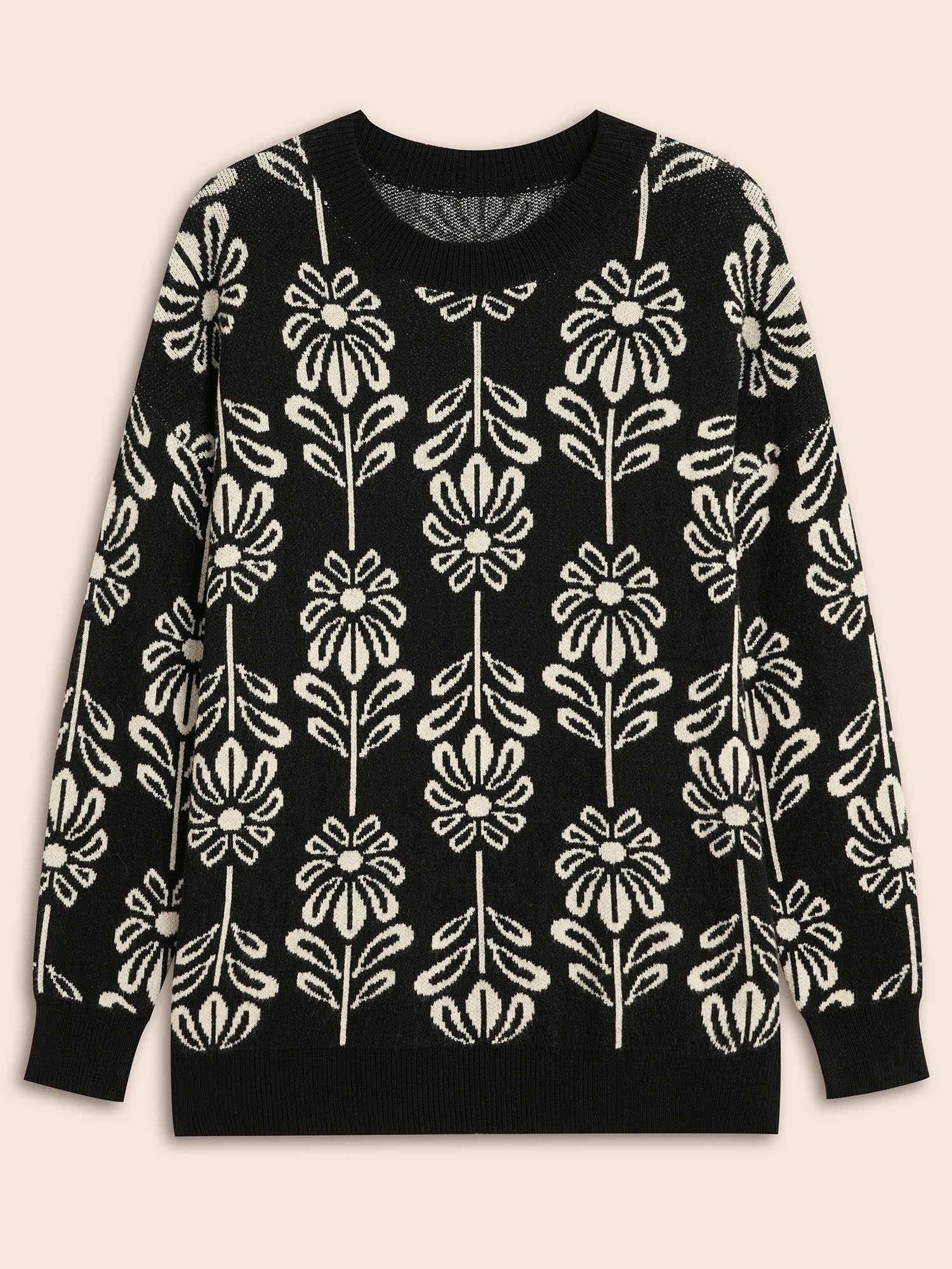 Supersoft Essentials Floral Crew Neck Pullover