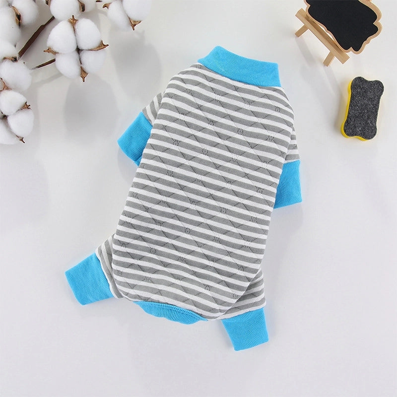 Minimalist Cotton Stripe Pet Clothing