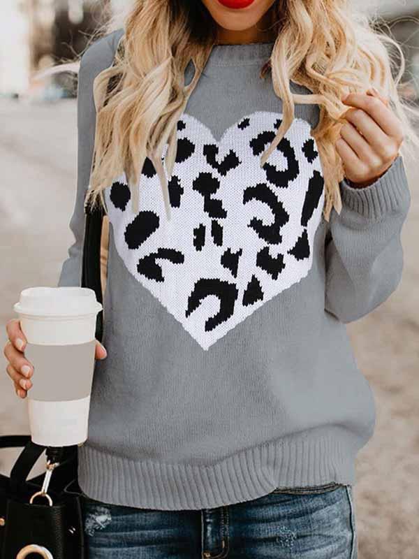 Love Shaped Leopard Sweater