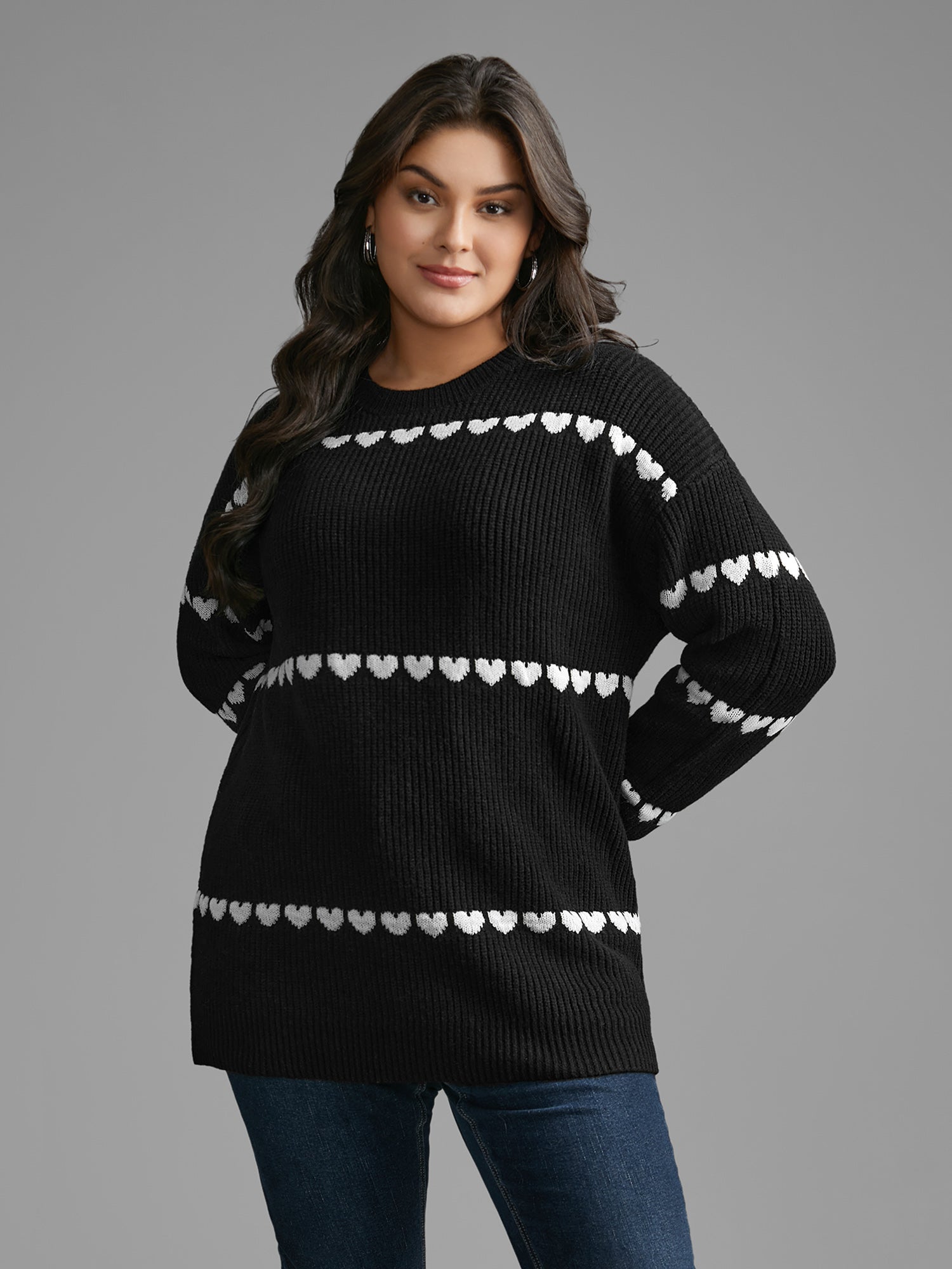 Supersoft Essentials Heart Jacquard Pullover