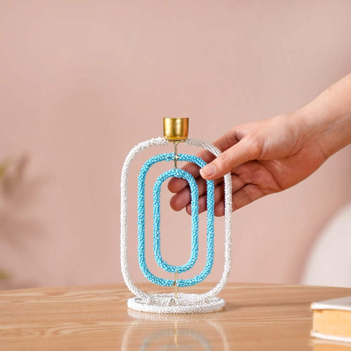 Embellished Candle Stand For Home Decor