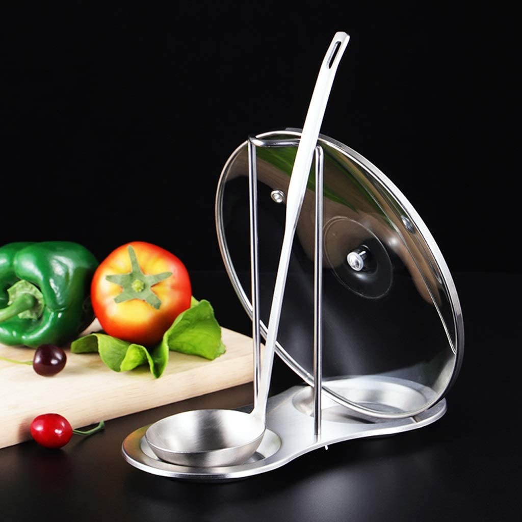 Dual Spatula Storage Holder Stainless Steel
