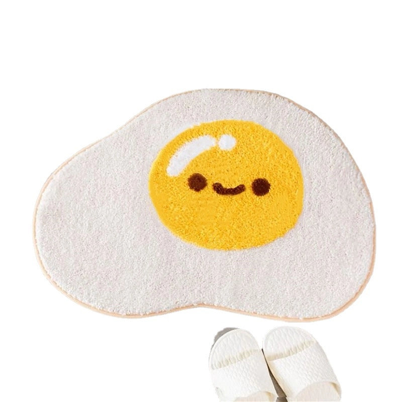 Cartoon Carpet Poached Egg Children's Floor Mat Entrance Mat Bathroom Bathroom Home Door Mat