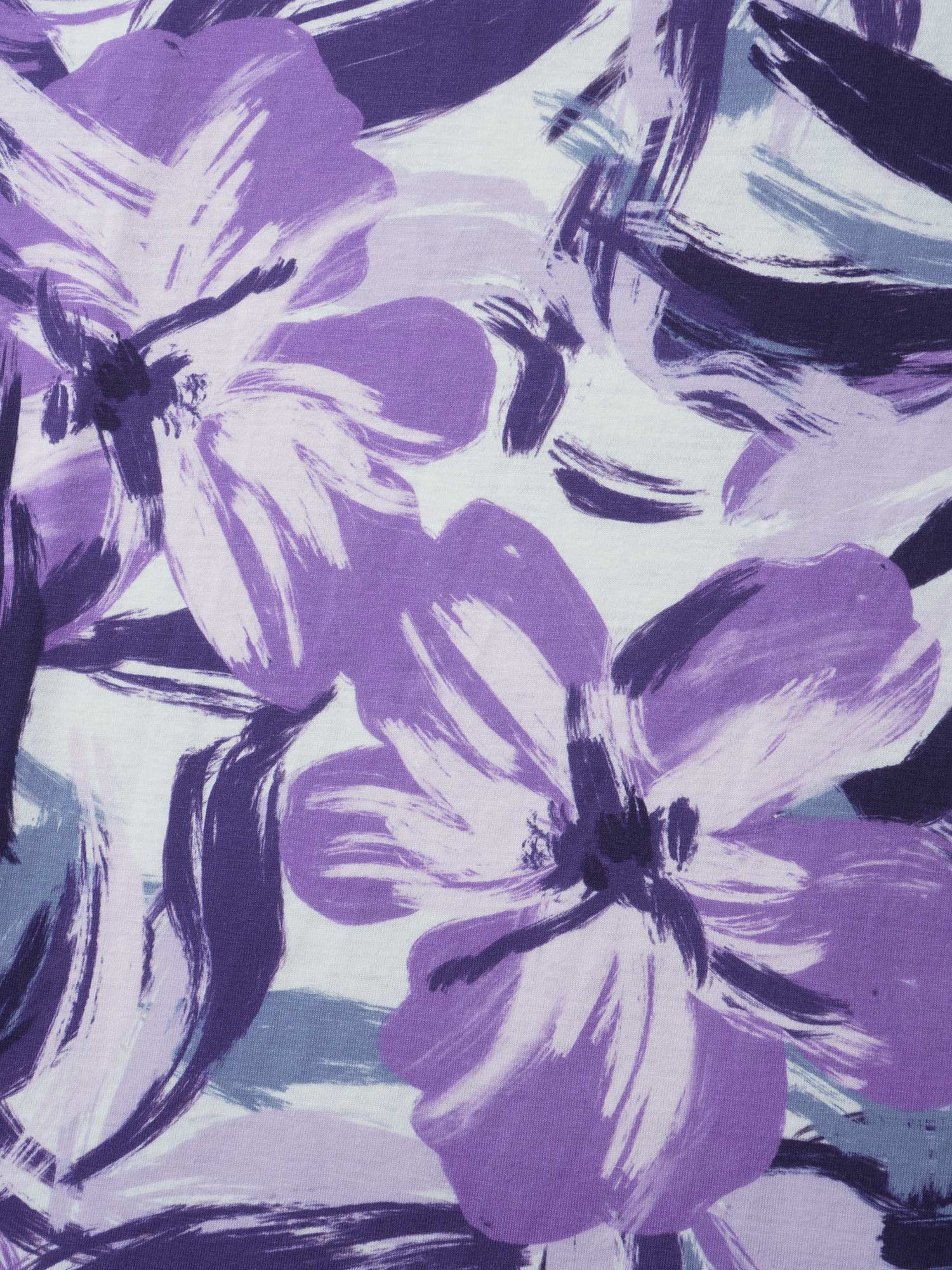 Watercolor Floral Boat Neck Batwing Sleeve Top