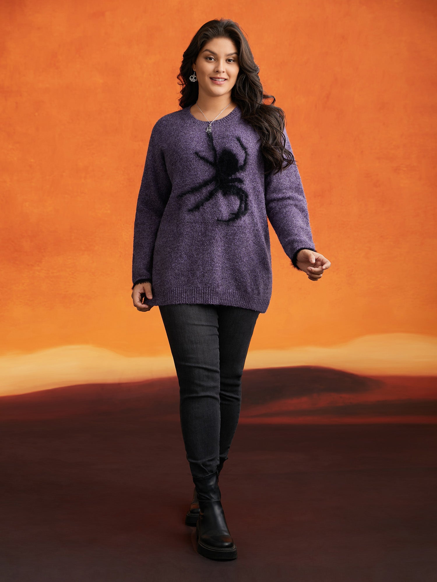 Silly Spider Mink Touch Crew Neck Pullover