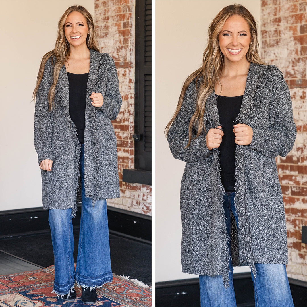 Always Be You Cardigan. Charcoal