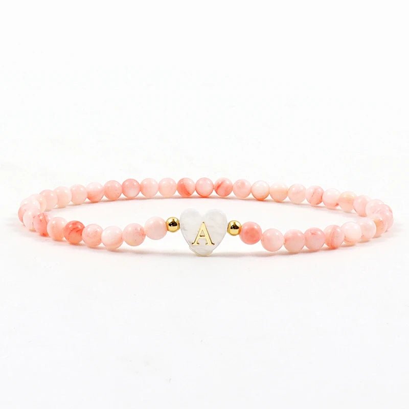 Playful Heart Letter Initial Bracelets