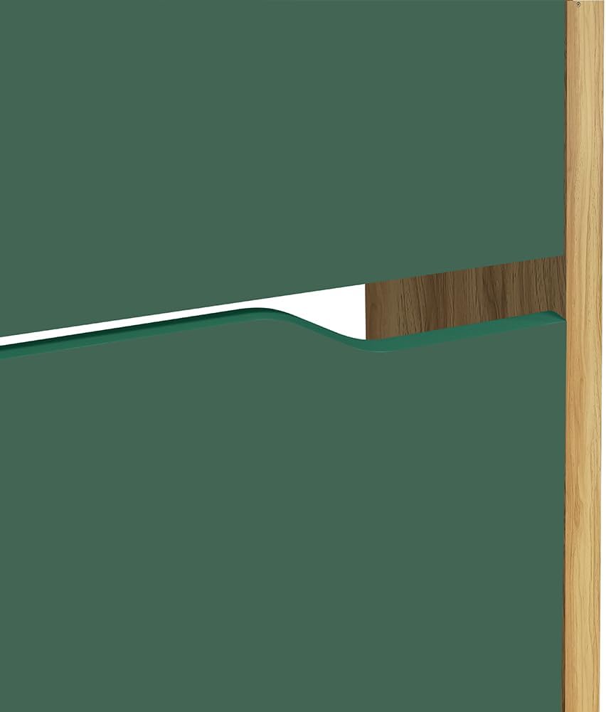 Wood Shoe Cabinet with 3 Doors, Shoe Cabinets, Retractable Handles, Double Depth, 63 x 24 x 115 cm