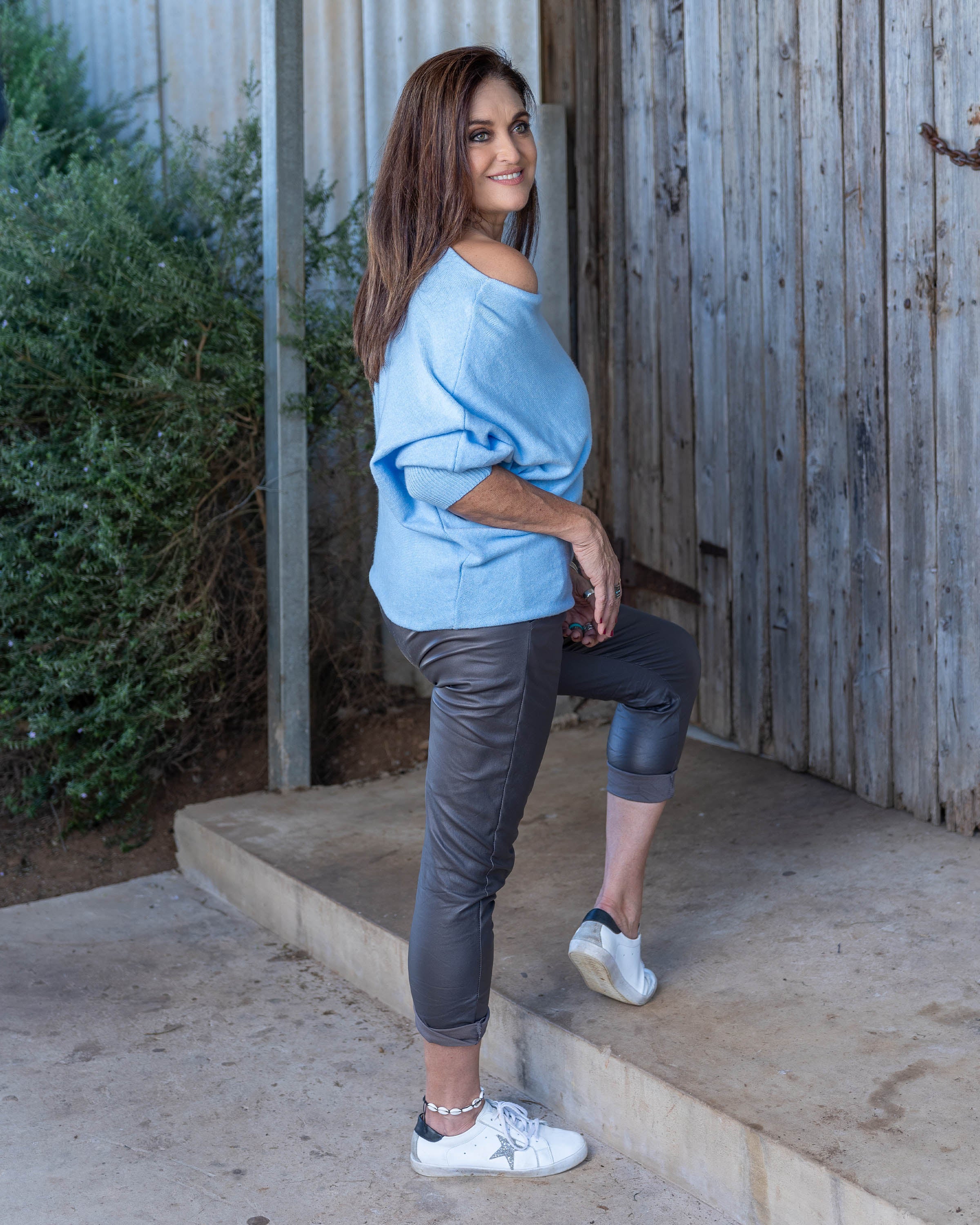 Cashmere Feel Knit | Blue