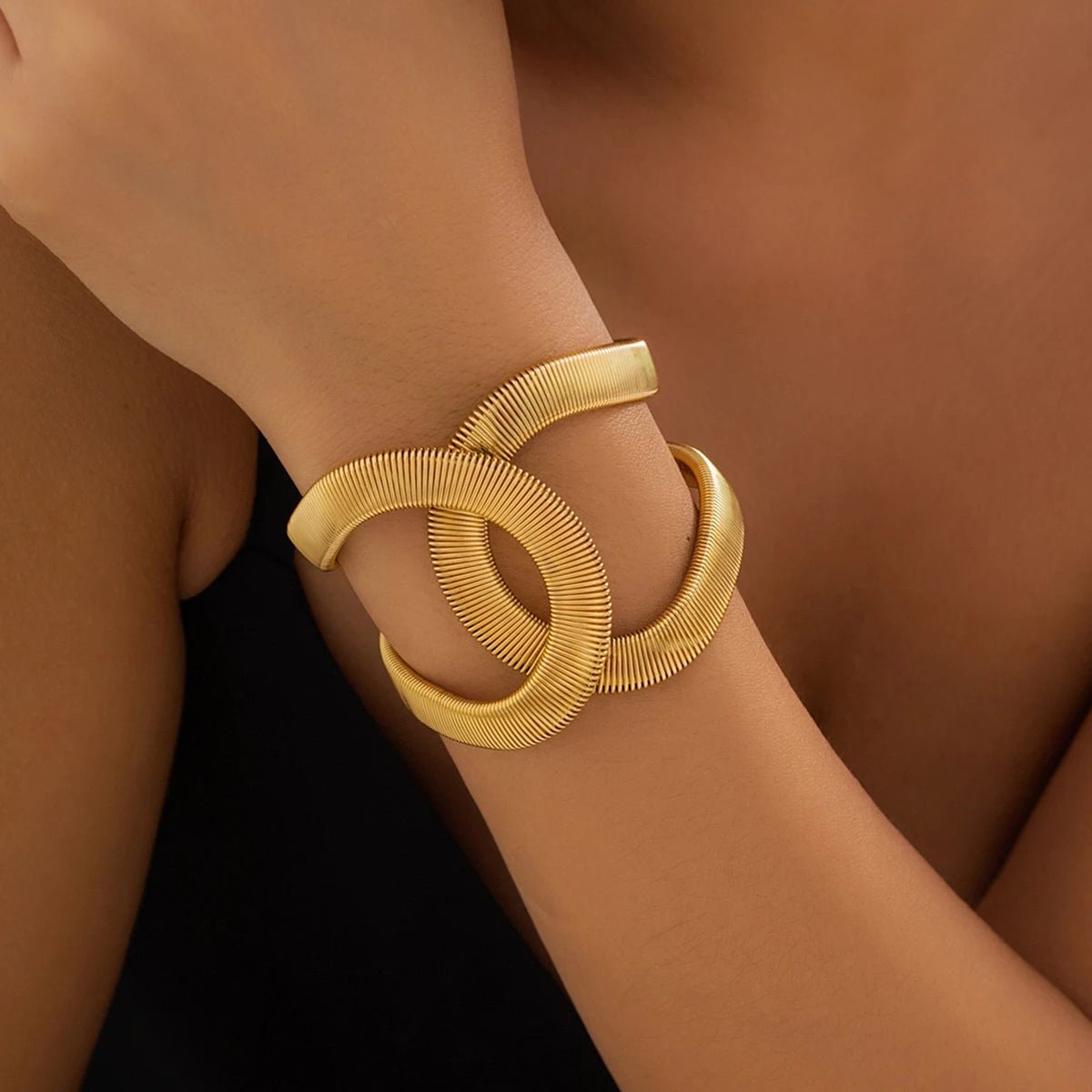 Chunky Spiral Cuff Bracelet