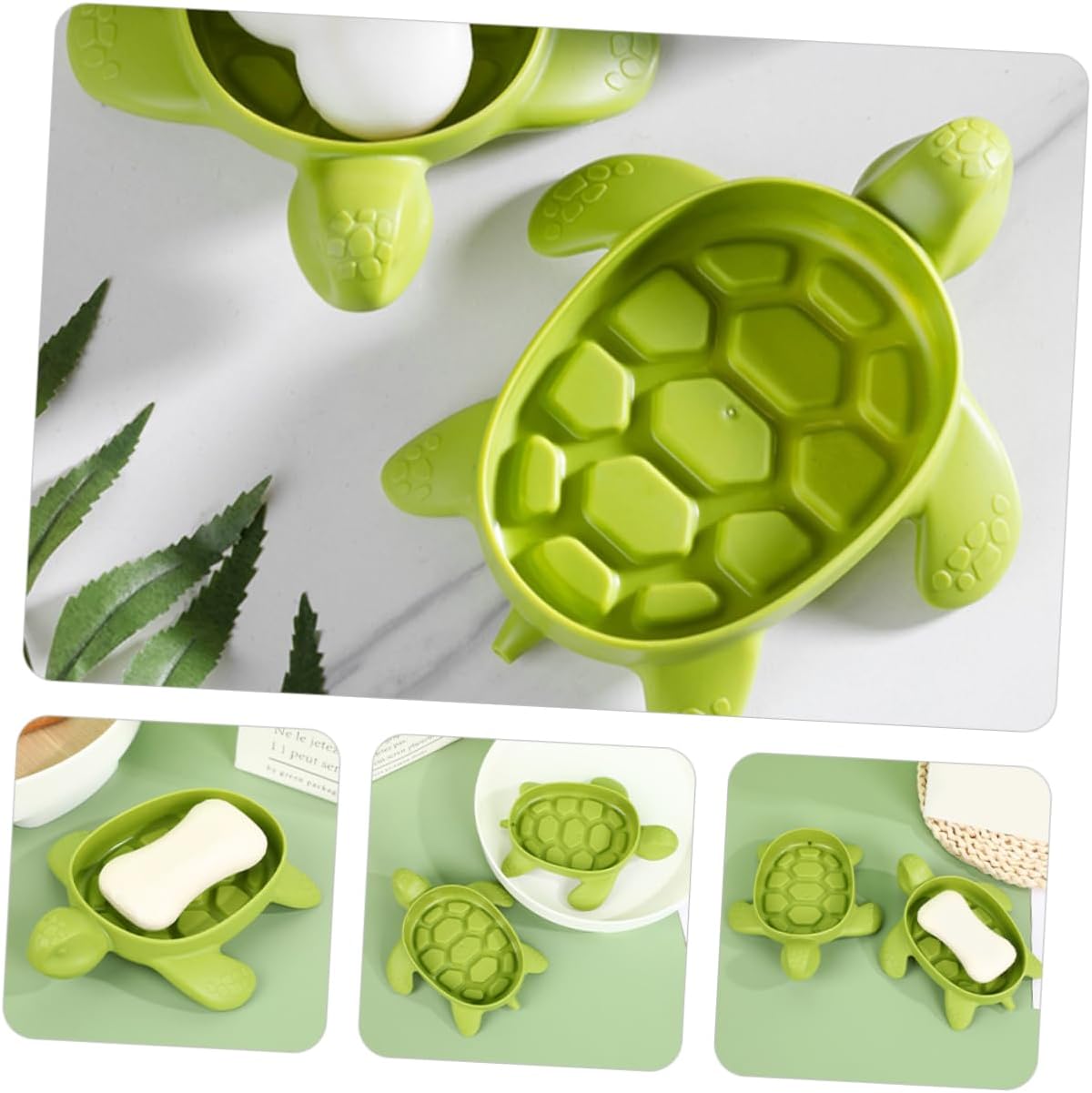Turtle Soap Dish Holder Soap Storage Draining Tray