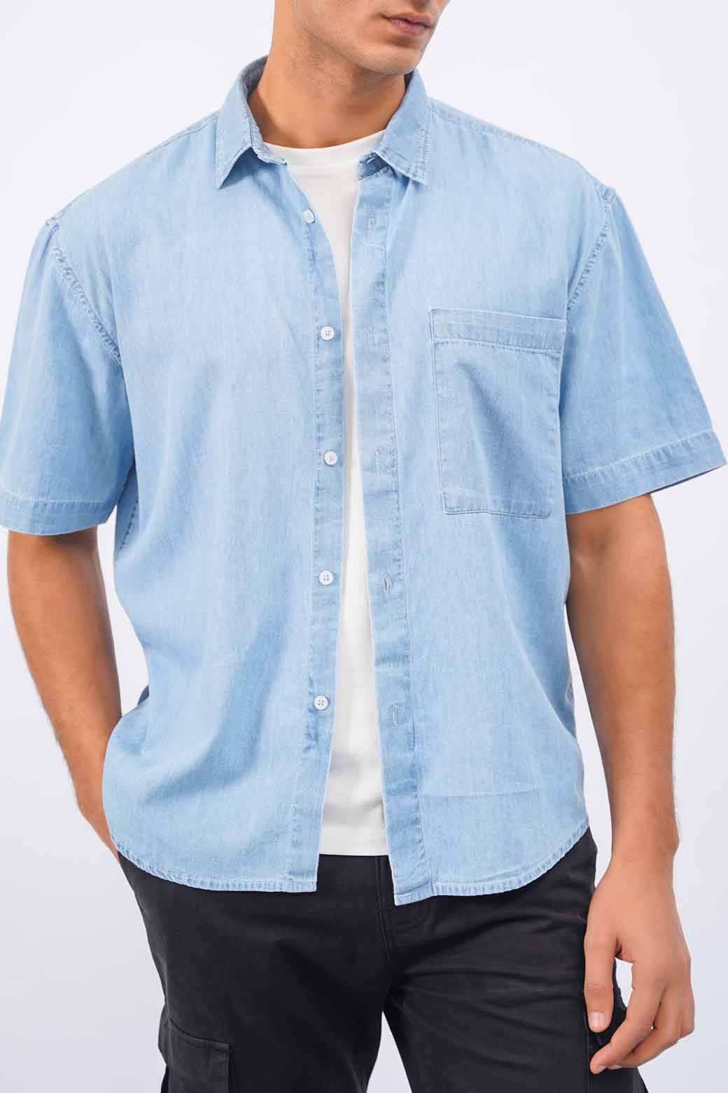 DENIM SHIRT WITH POCKET