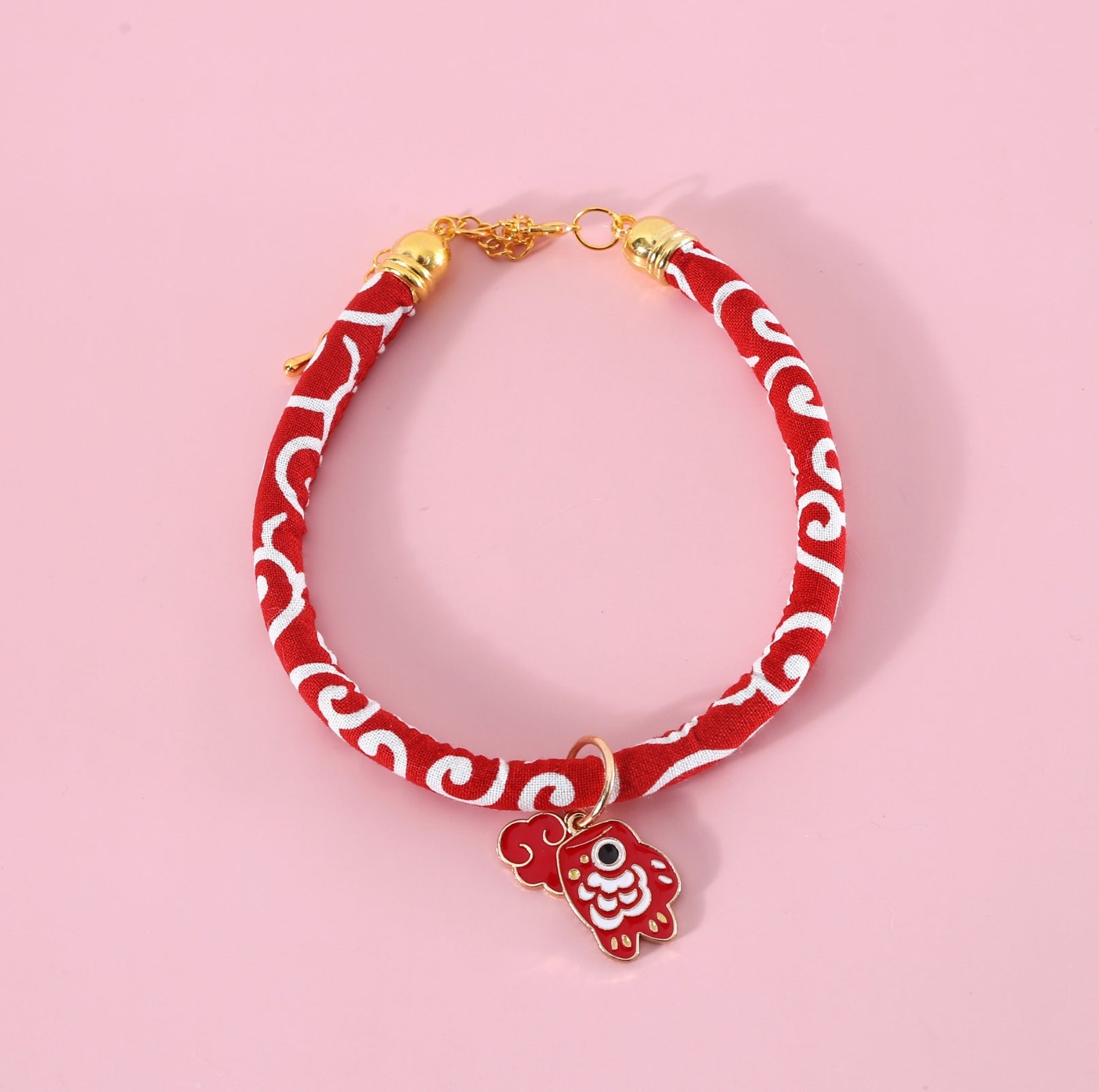 Charming Koi Fish Pendant Collar: Adjustable Pet Accessory