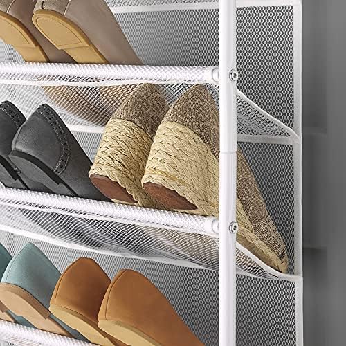 Over the Door Shoe Organizer - Holds up to 36 Pairs of Shoes - Metal & Mesh
