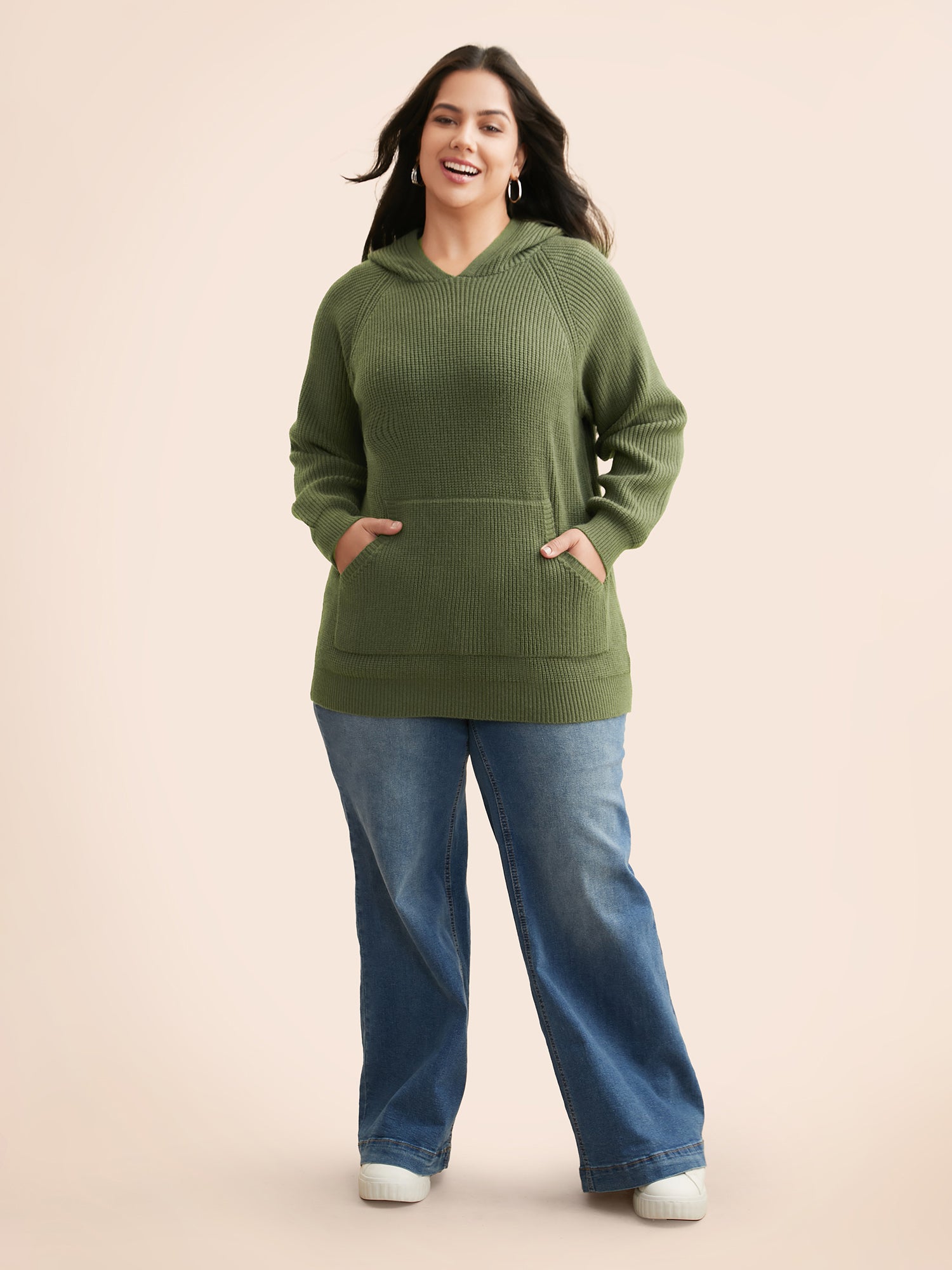 Supersoft Essentials Plain Textured Hooded Pullover