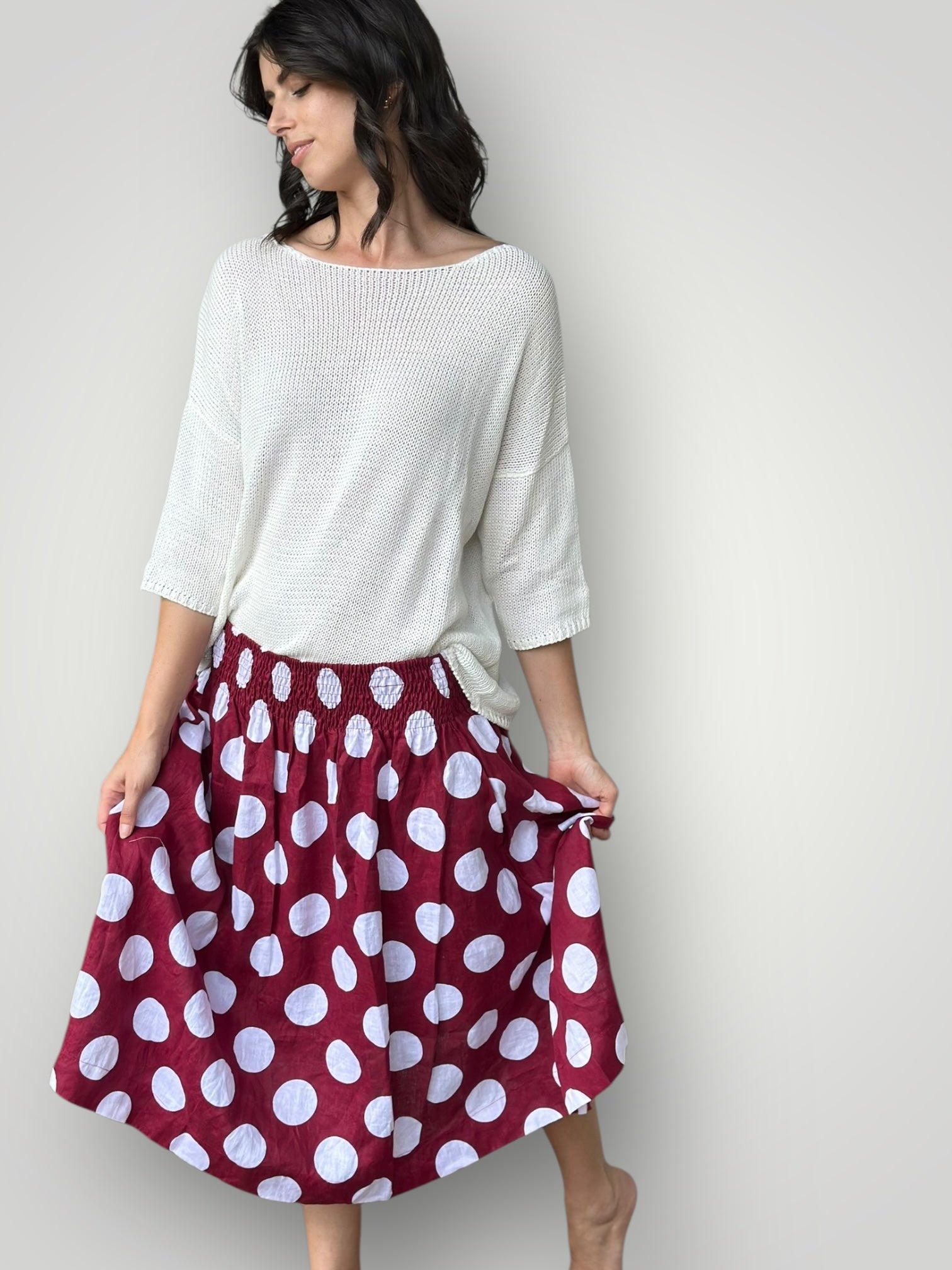 big wine spot linen