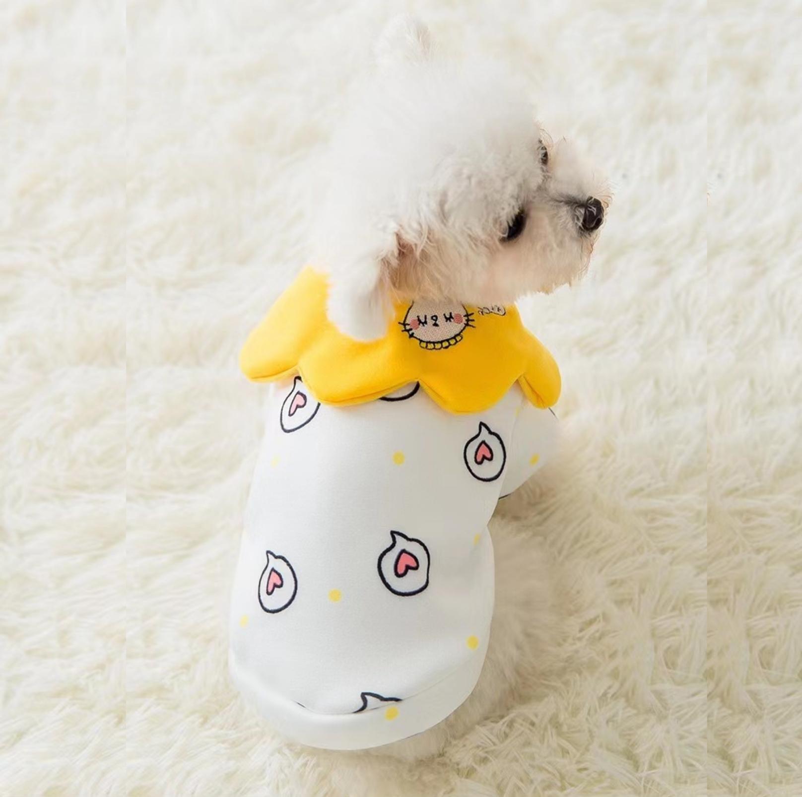 Spring Heart Dot Cartoon Pet Sweatshirt