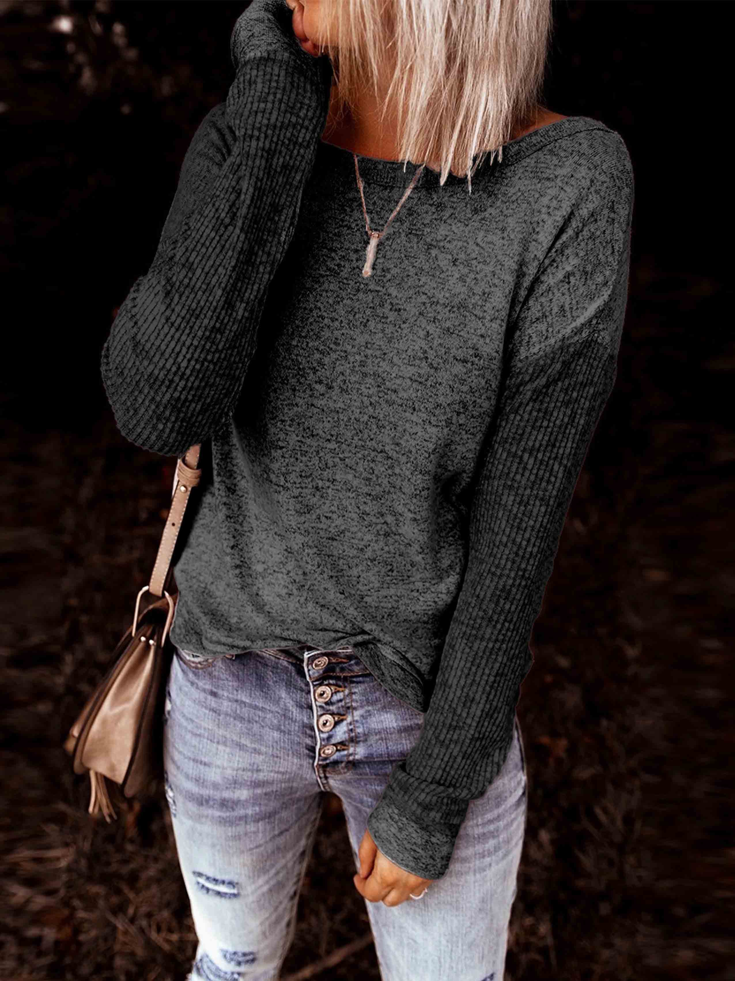 Casual Open Back Sweatshirt