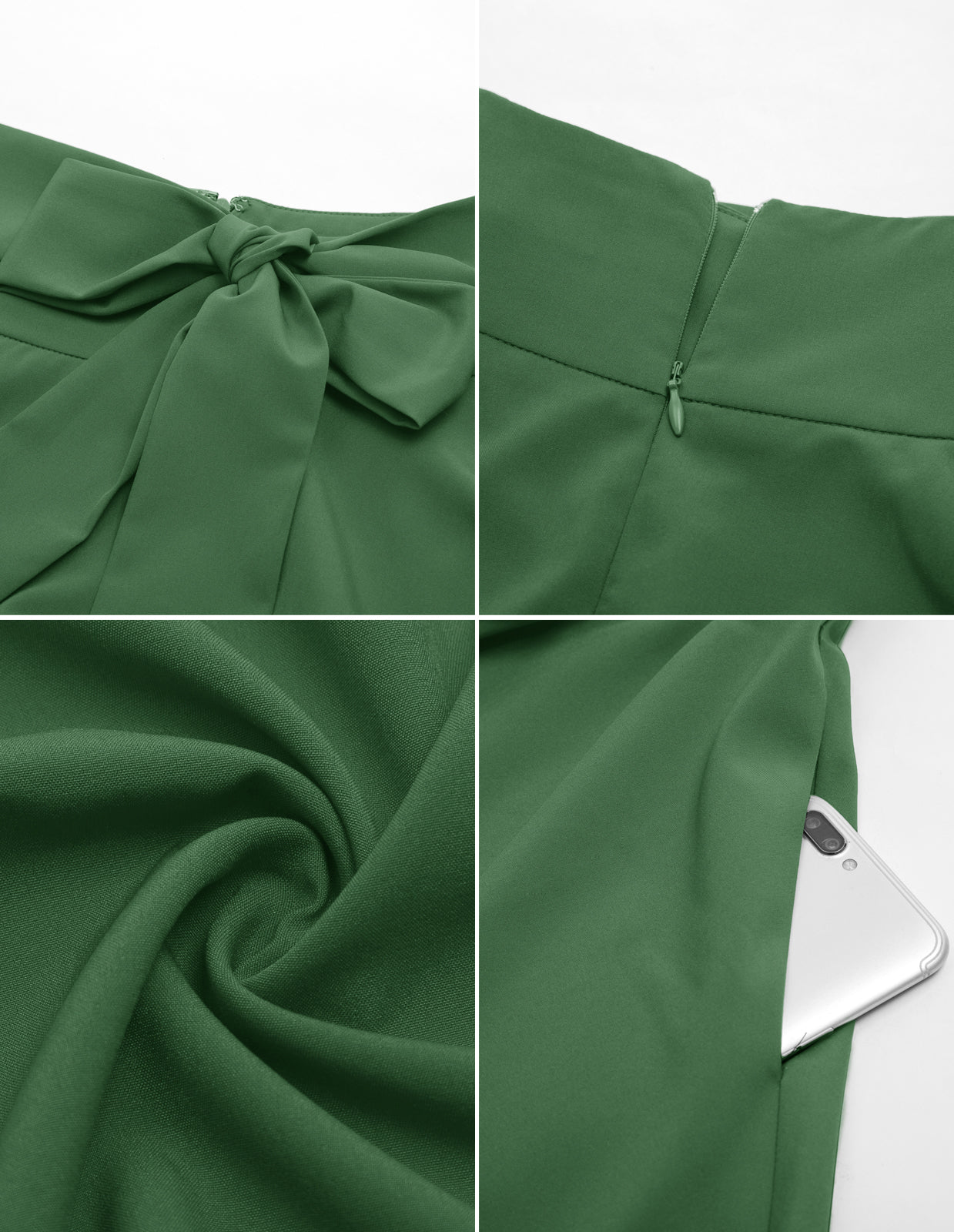 Women's High Waist A-Line Pockets Skirt