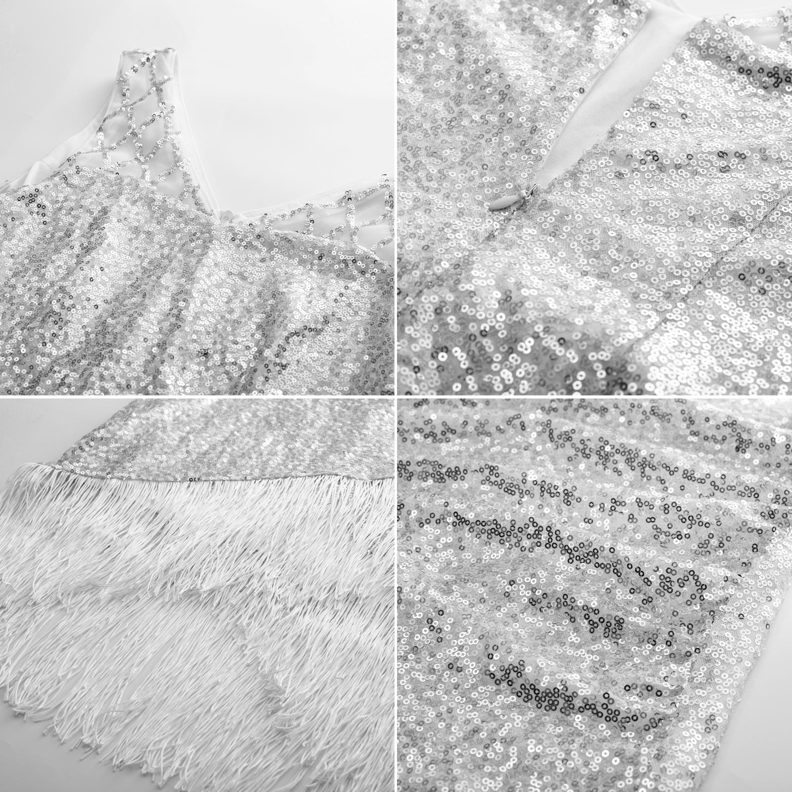 Seckill Offer⌛Sequin Dress Simple 1920s Flapper Cocktail Party Dresses