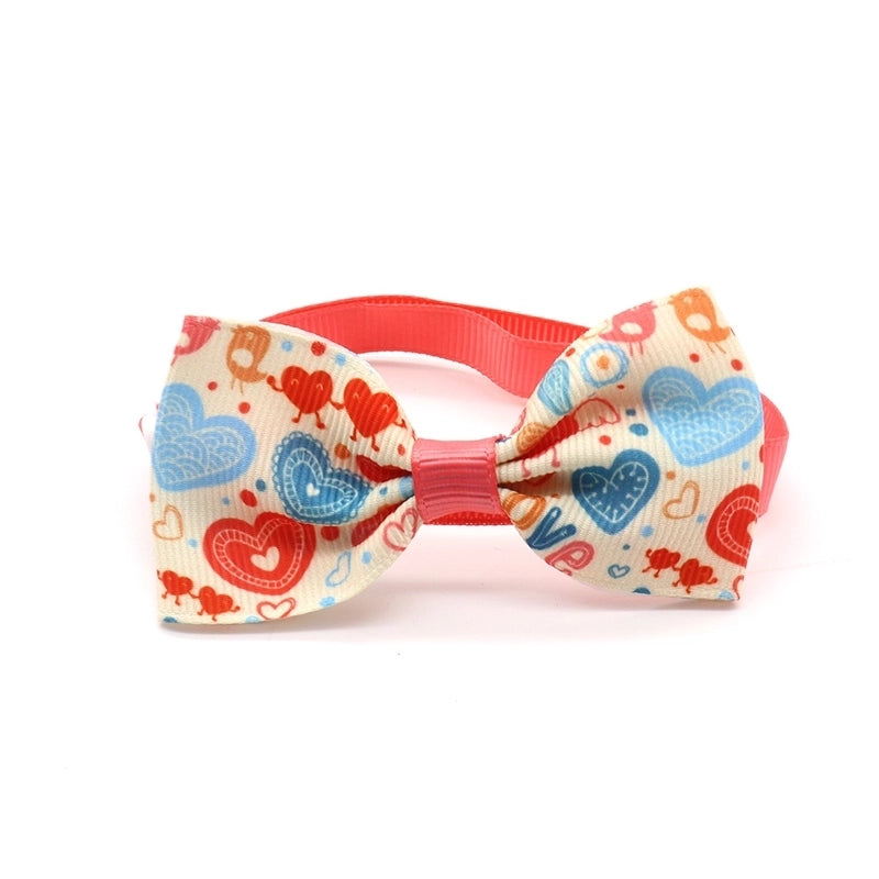 Valentine's Day Pet Cat Dog Heart Shape Bow Tie Pet Supplies