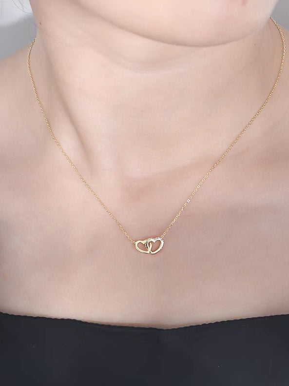 925 Sterling Silver Cubic Zirconia Link Necklace