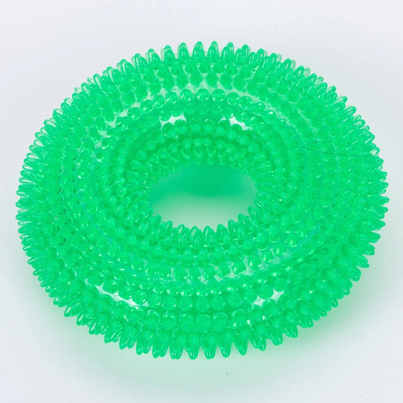 Bite-resistant Sound-making Dog Toy Ball Large Dog Golden Retriever Spikes Tpr Teeth Cleaning Chew Toy