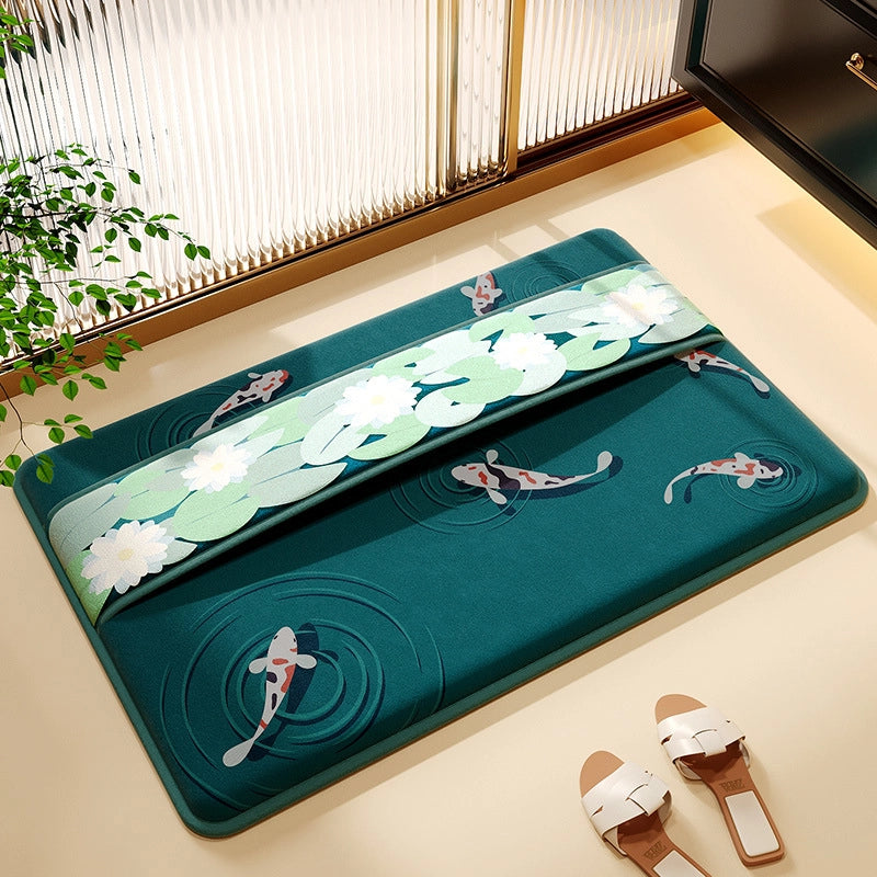 Casual Solid Color Polyester Fiber (polyester) Carpet Bathing