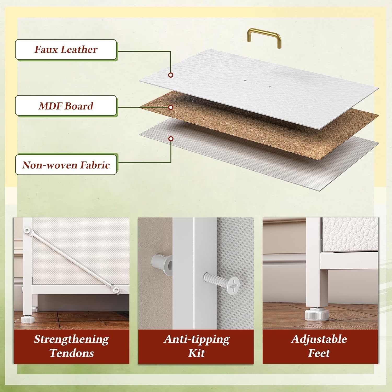 Dresser for Bedroom with 16 Fabric Drawers Long Dresser with Charging Station TV Stand for 60