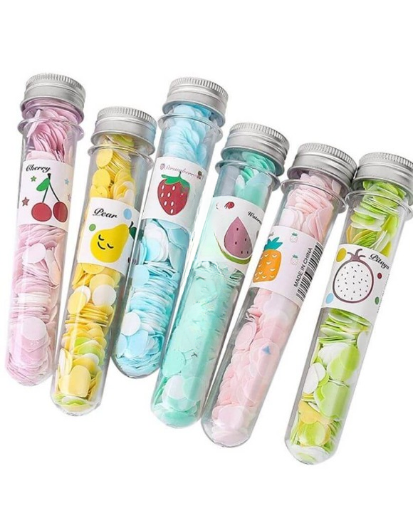 Disposable Paper Soap Bottle Multi-color for home & travel use (100 Pc's)