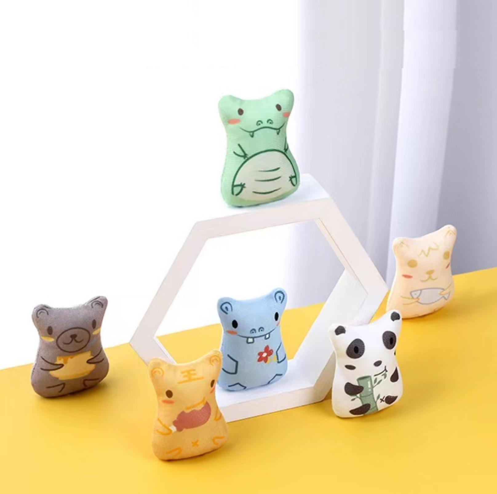 Cartoon Animal Design Chewing Cat Toys With Catnip