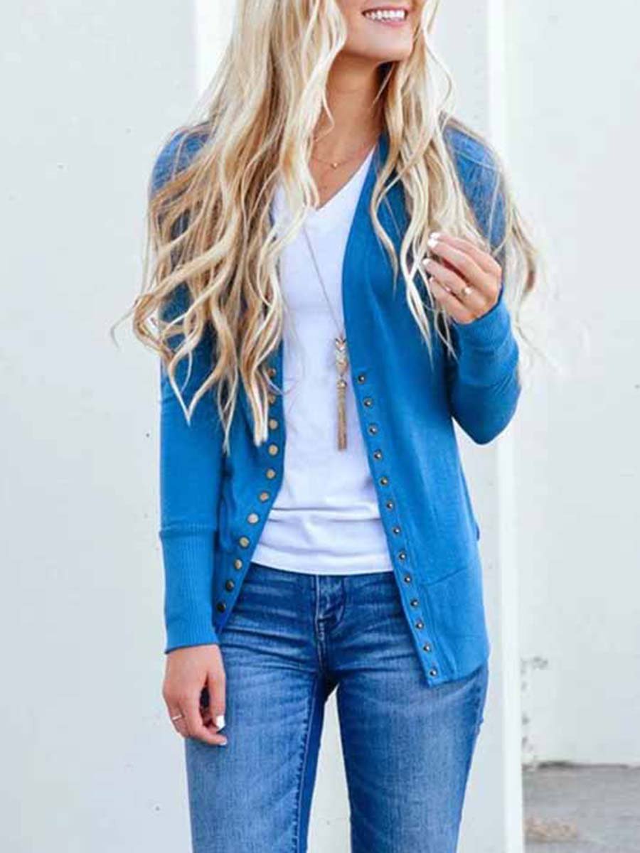 Buttons Cardigan Tops