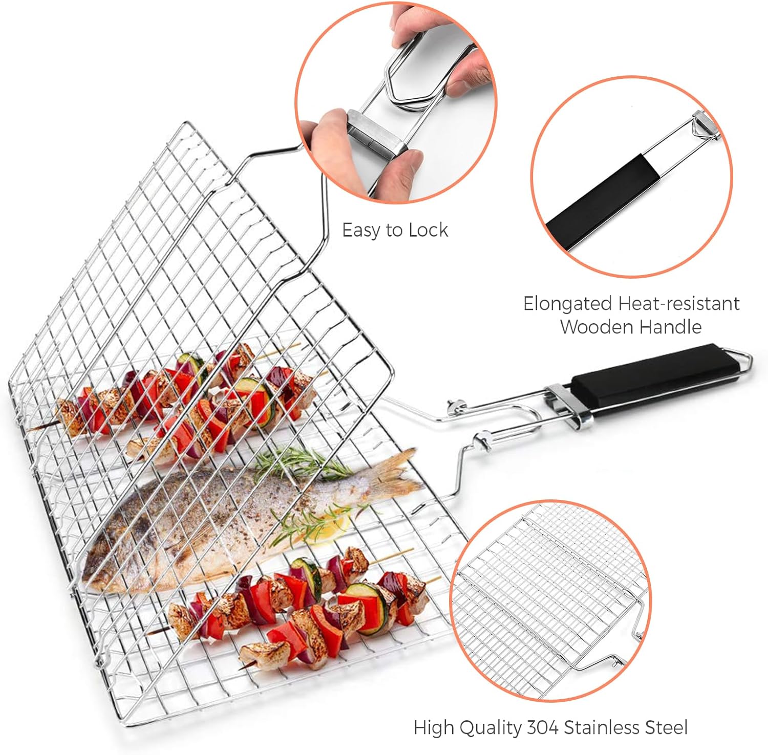 GrillMate™ Folding BBQ Basket