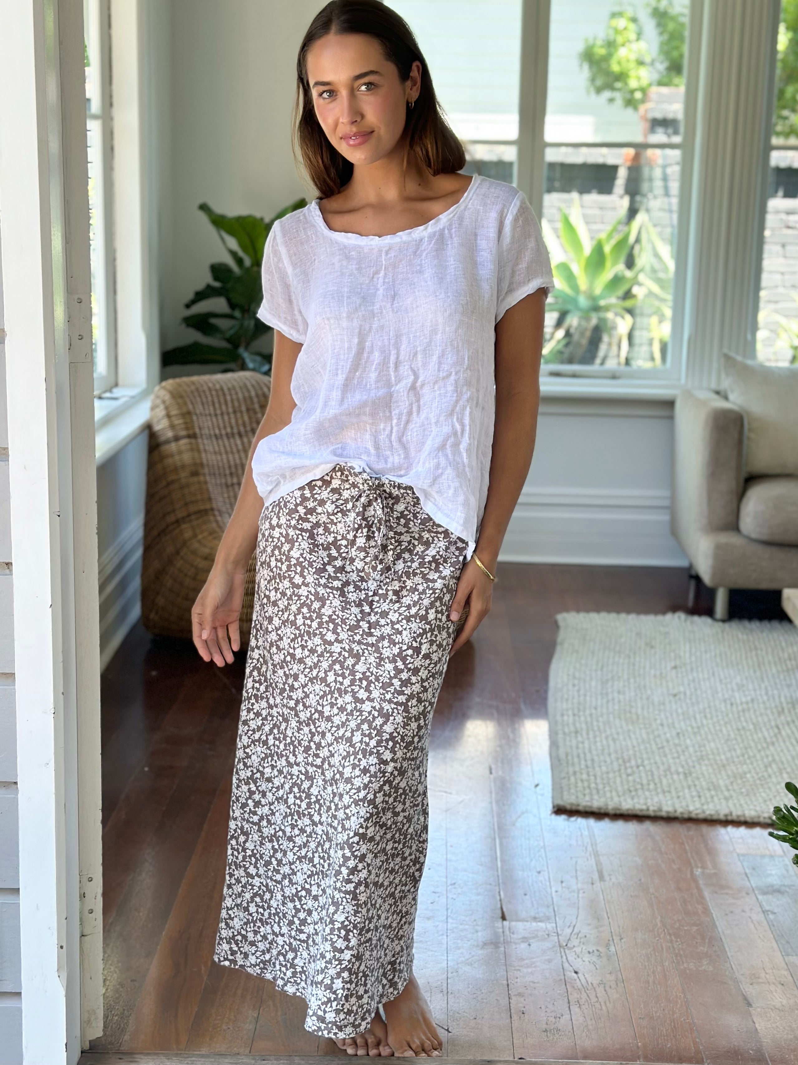 soil floral linen