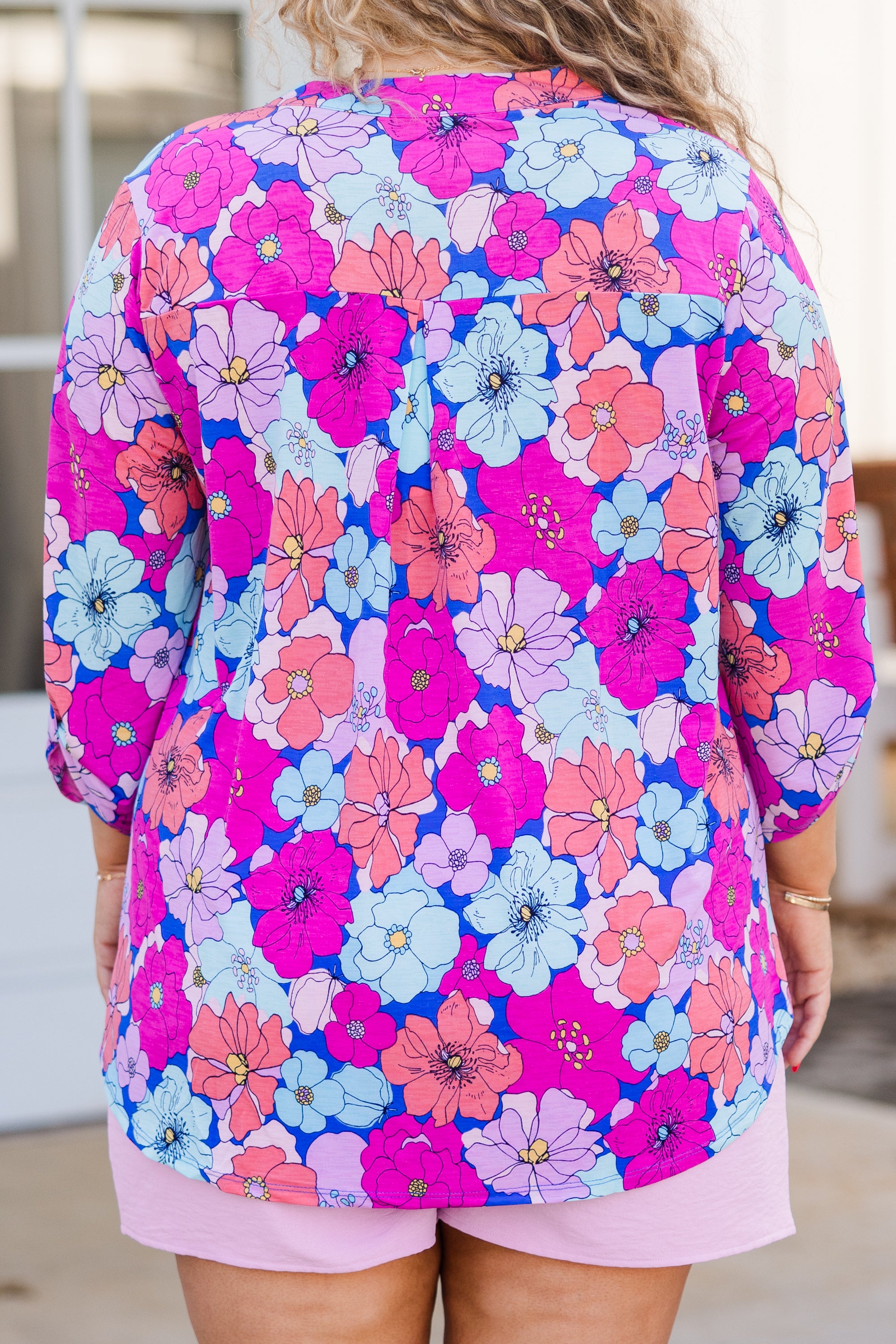 Happiness On The Rise Top. Multi