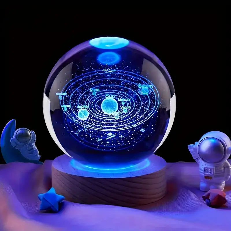 3D Galaxy Crystal Ball Night Lamp.